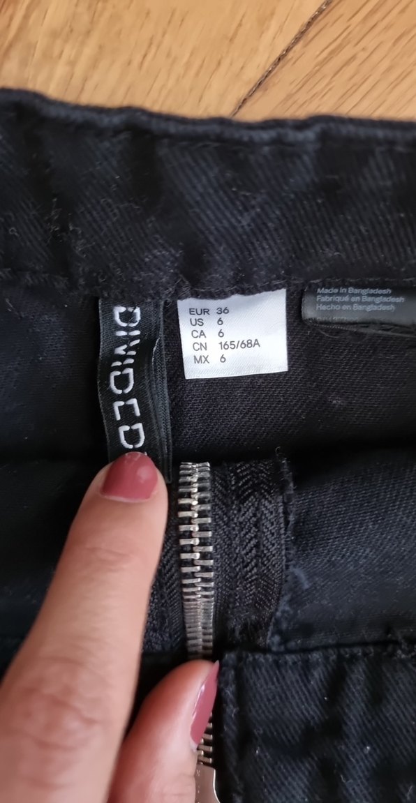 H&M mini siyah kot etek - Görsel 3