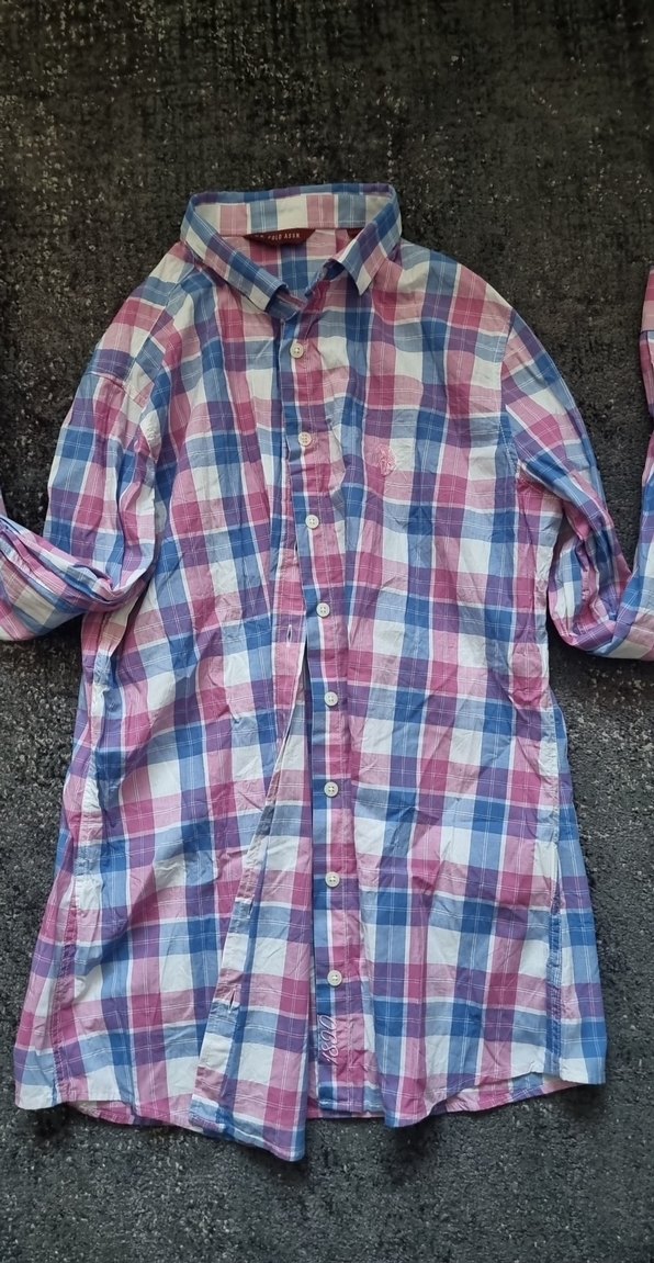 Kareli Renkli US Polo Gömlek - Görsel 4