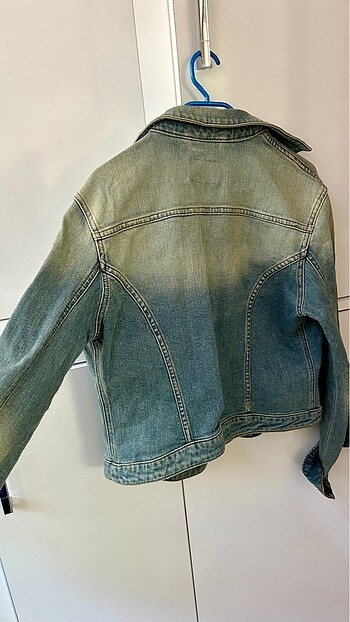 m Beden Mavi jeans kot ceket