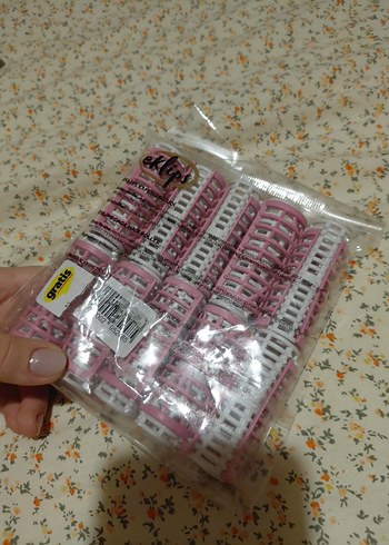 Pembe Kafesli Saç Bigudi Seti - Görsel 2