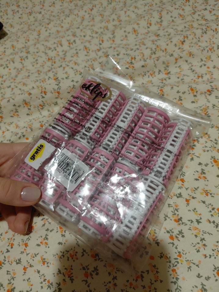 Pembe Kafesli Saç Bigudi Seti - Görsel 2