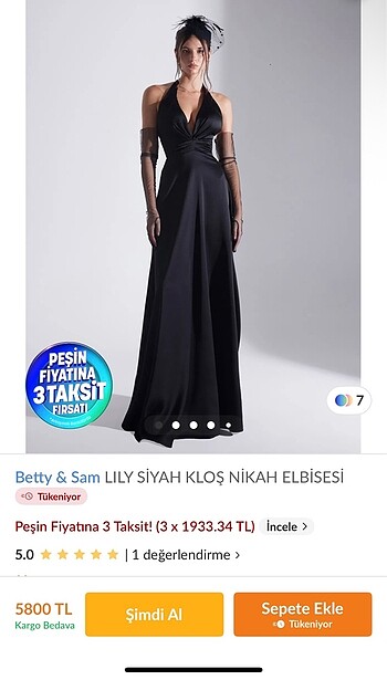 Siyah gece elbisesi