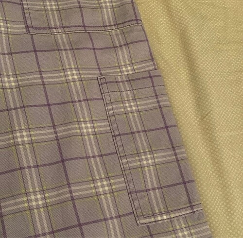 36 Beden H&M lila kareli y2k kargo kot pantolon