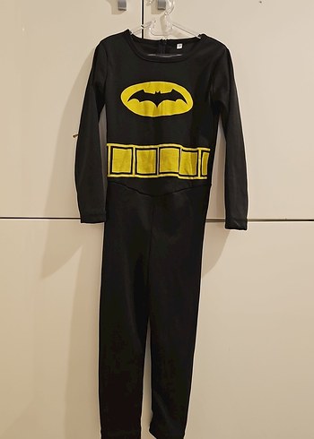 Siyah Batman Kostümü Pelerin ve Maske Dahil