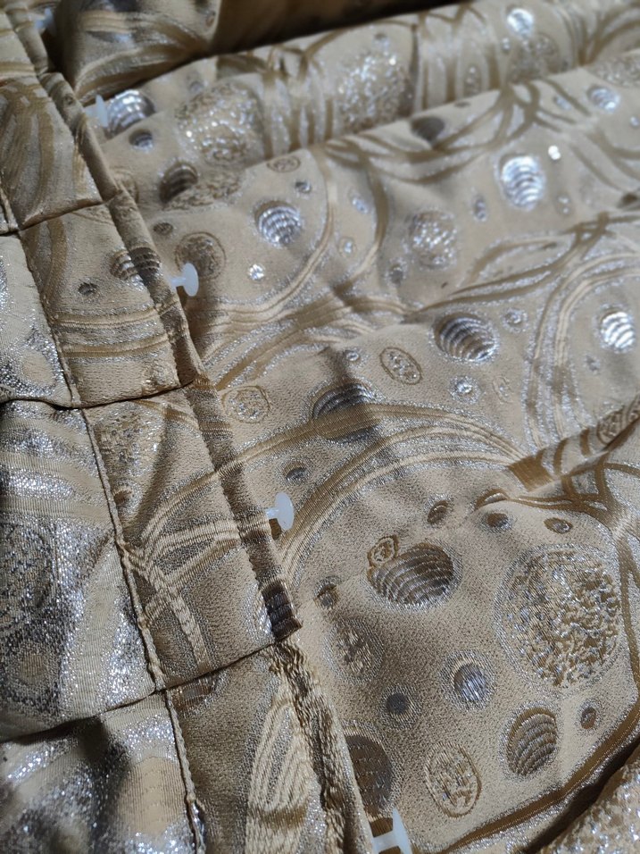 Nakışlı Bej Parlak Fon Perde - Görsel 5