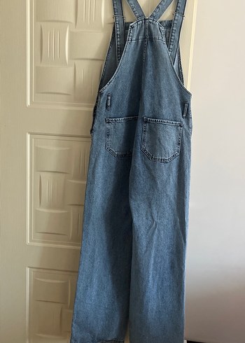 Diğer Kadın Mavi Denim Uzun Tulum