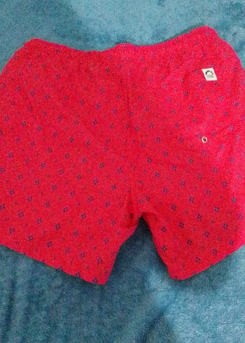 Renkli Kırmızı Bağcıklı deniz şortu - Görsel 3