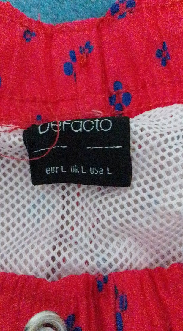 Renkli Kırmızı Bağcıklı deniz şortu - Görsel 2