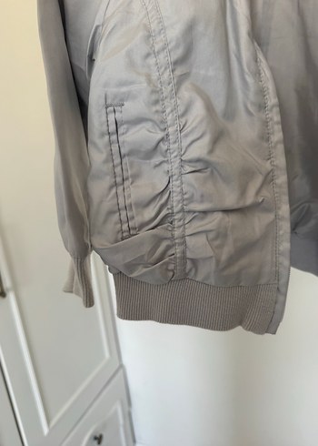 Gri trençkot Ceket - Görsel 4