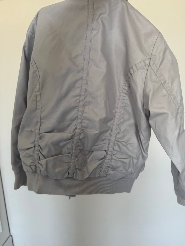 Gri trençkot Ceket - Görsel 5