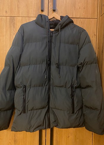 Erkek mavi jeans mont