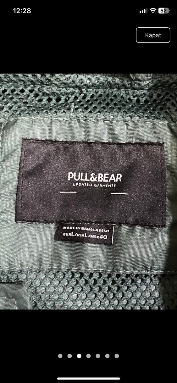 Pull&Bear L beden erkek mont - Görsel 3