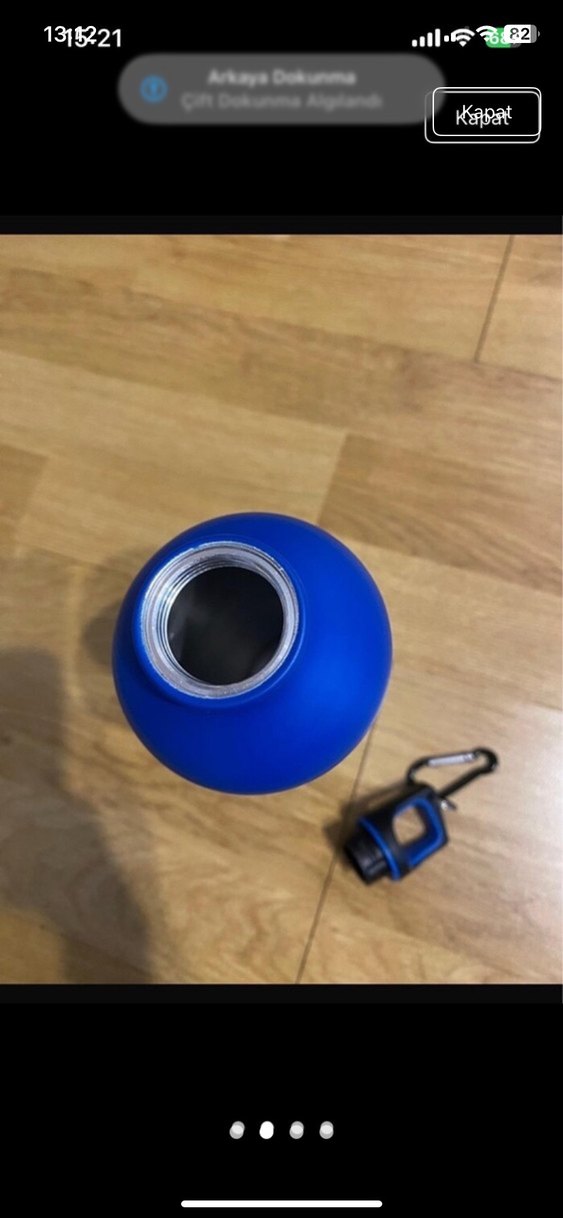 Koyu Mavi  termos şişe - Görsel 2