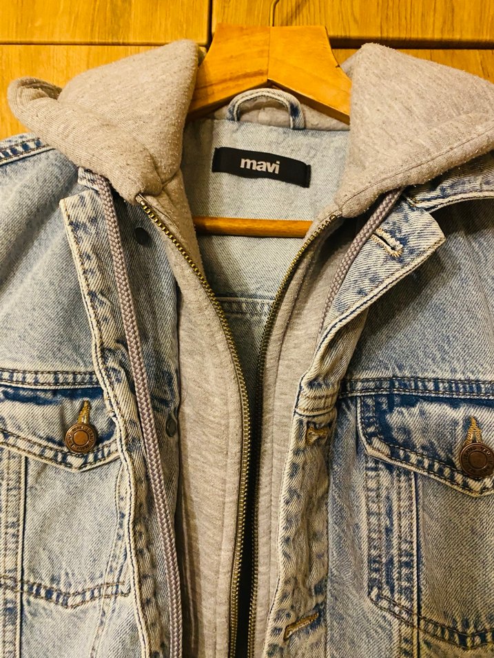 Mavi jeans erkek kot ceket S beden - Görsel 2