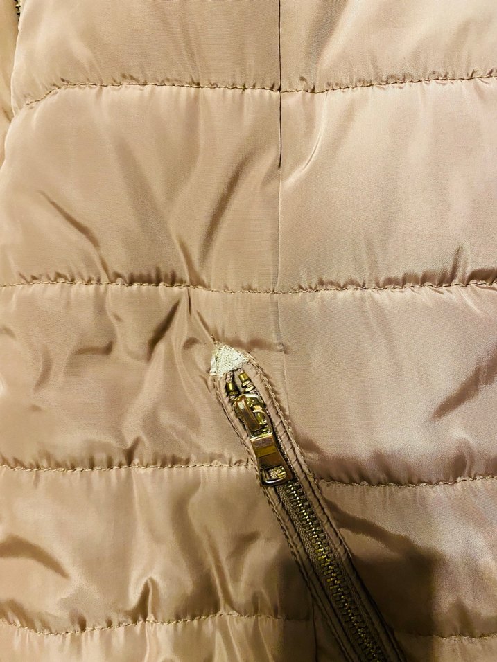 Bej Kemerli Kadın mont M - Görsel 5