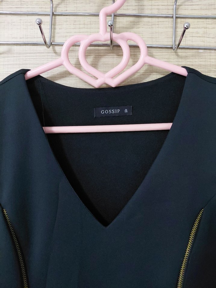 Lacivert V Yaka Kolsuz Midi Elbise - Görsel 2