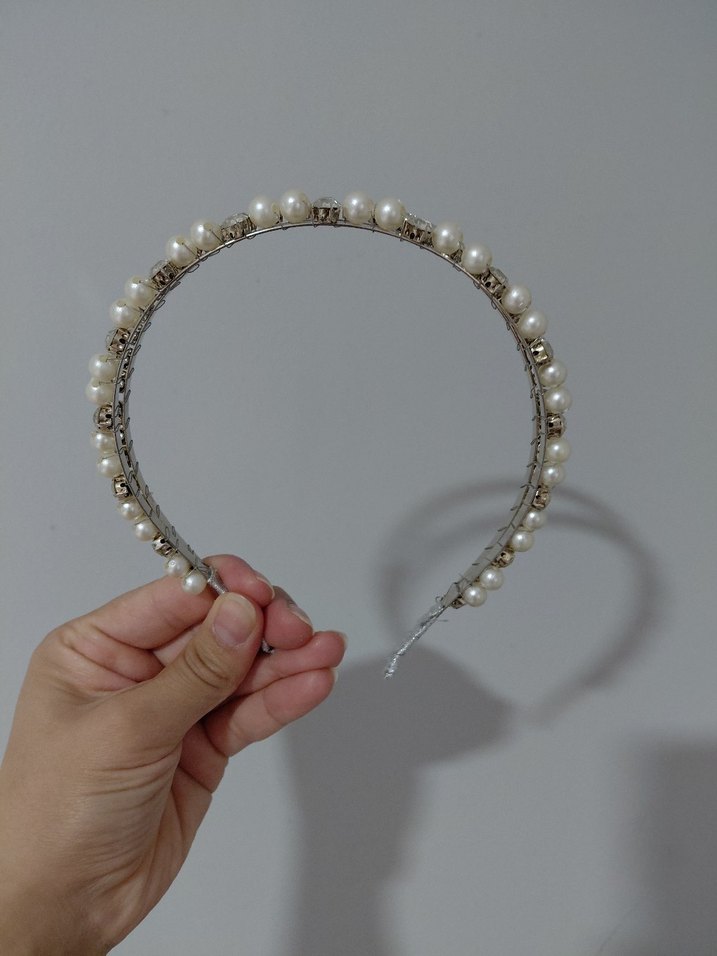 İnci ve Taşlı Metal Saç Aksesuarı - Görsel 4