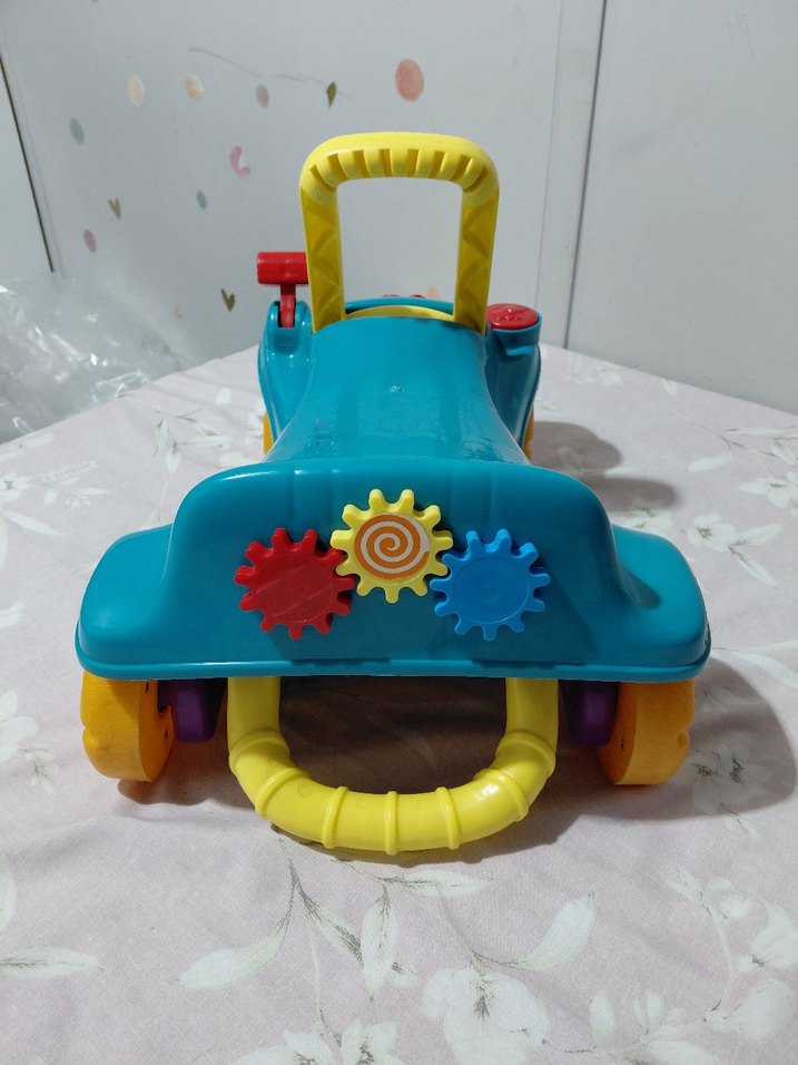 Renkli Mavi Oyuncak Araba yürüme arkadaşı - Görsel 3
