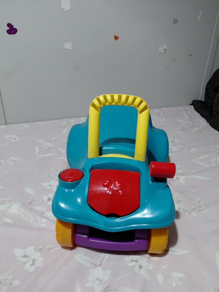Renkli Mavi Oyuncak Araba yürüme arkadaşı - Görsel 4