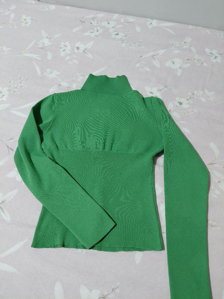 Düğmeli Yeşil Midi Kadın Ceket - Görsel 3