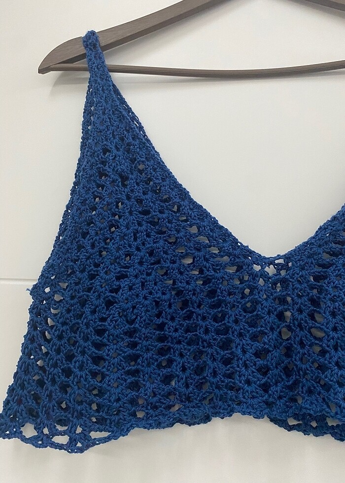 File örgü askılı bluz - Görsel 2