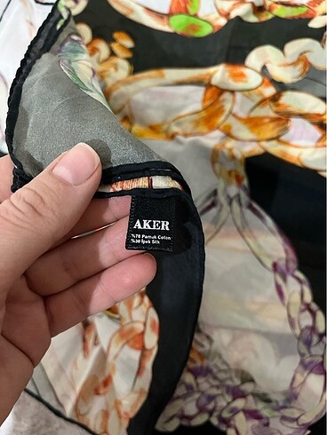 Aker Aker ipek pamuk karşımı klimalı eşarp