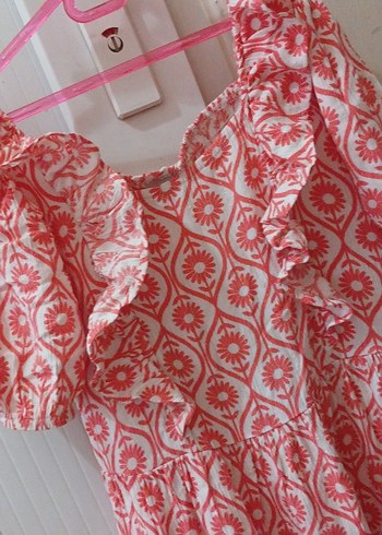 LC Waikiki Kız Çocuk Pembe Bohem Renkli Elbise