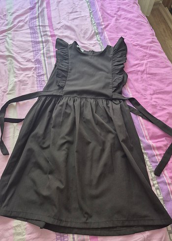 Siyah Fırfırlı Strappy Elbise