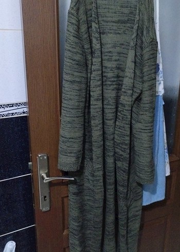 yeşil Uzun Örgü Hırka