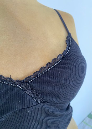 s Beden siyah Renk Siyah Gotik Midi Bralet