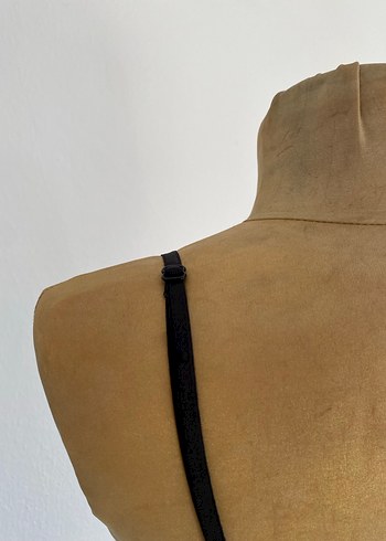 s Beden Siyah Gotik Midi Bralet