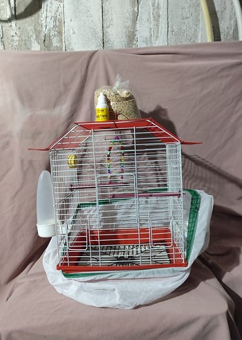 Küçük Kuş Kafesi ve Aksesuarları - Görsel 2
