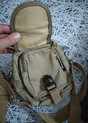 Bej Kemerli Erkek Omuz Çantası - Görsel 5