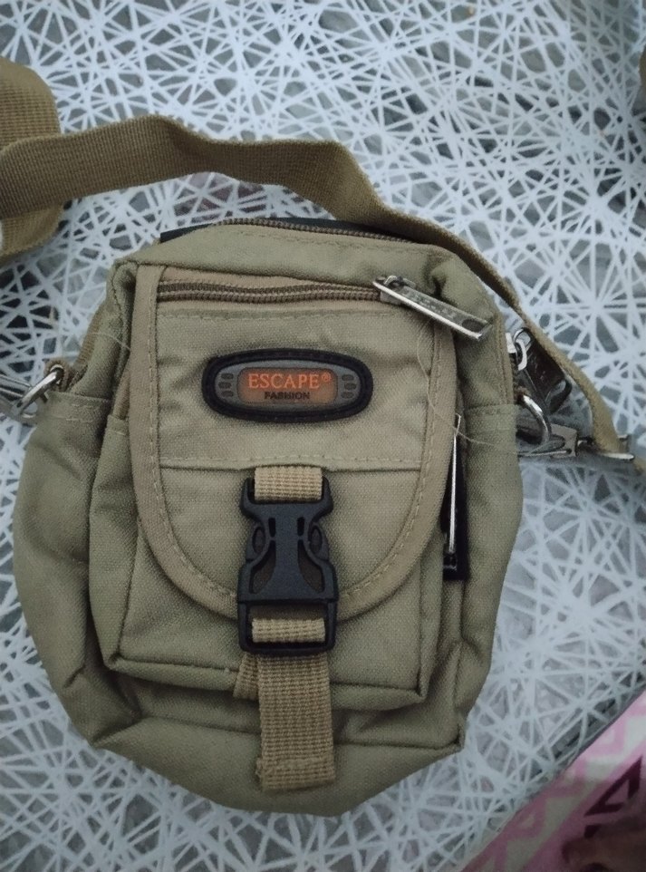 Bej Kemerli Erkek Omuz Çantası - Görsel 2