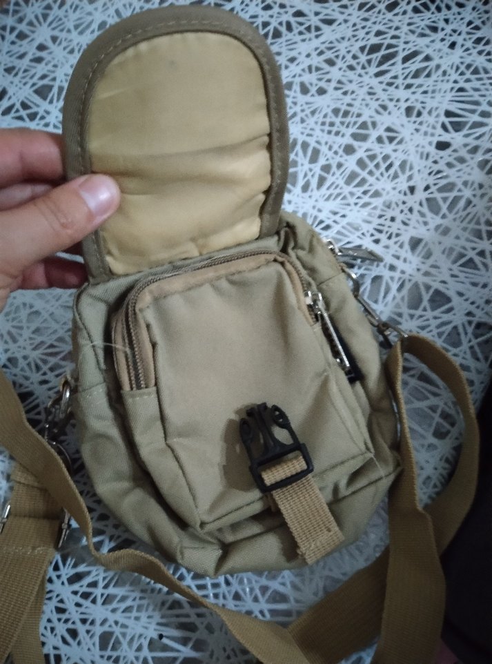 Bej Kemerli Erkek Omuz Çantası - Görsel 5