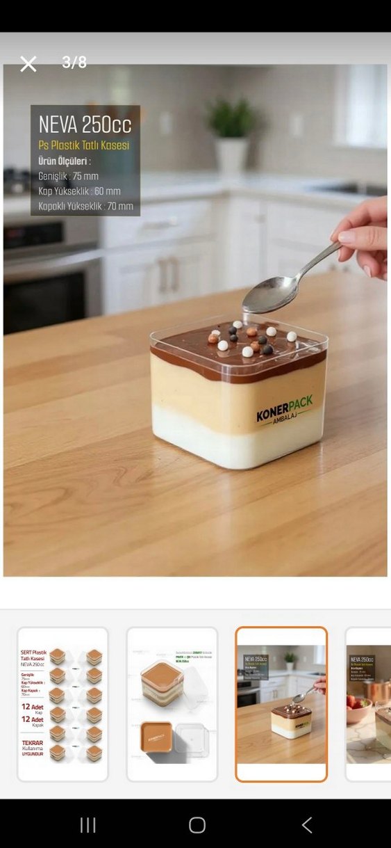 6 lı Tekrar Kullanılabilir Kapaklı Kap - Görsel 3