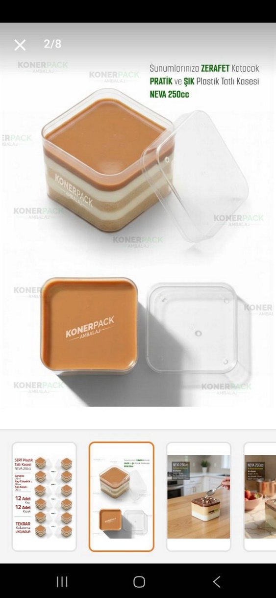 6 lı Tekrar Kullanılabilir Kapaklı Kap - Görsel 2