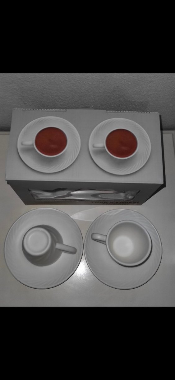 2'li Beyaz Türk Kahvesi Fincanı Seti - Görsel 3