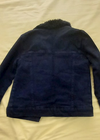LC Waikiki Siyah Kürklü Denim Çocuk Ceket
