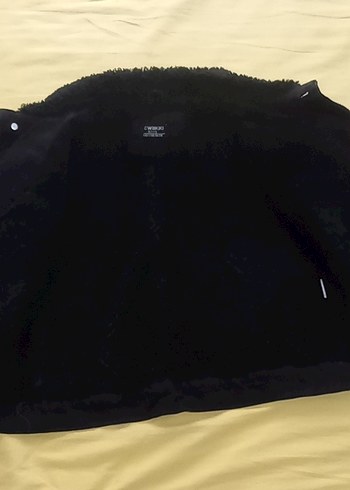 5 Yaş Beden Siyah Kürklü Denim Çocuk Ceket