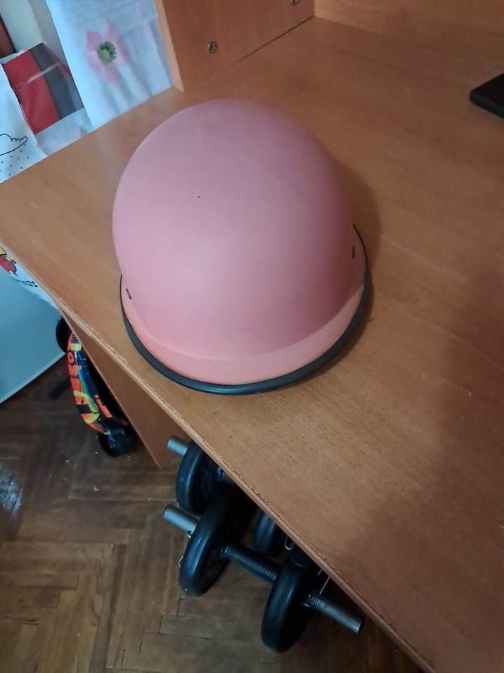 Pembe Pastel Biker Kask - Görsel 2