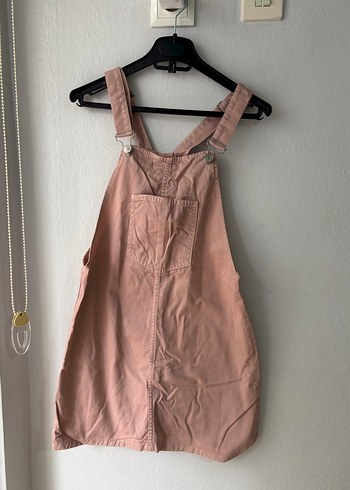 Pembe Keten Kadın Salopet