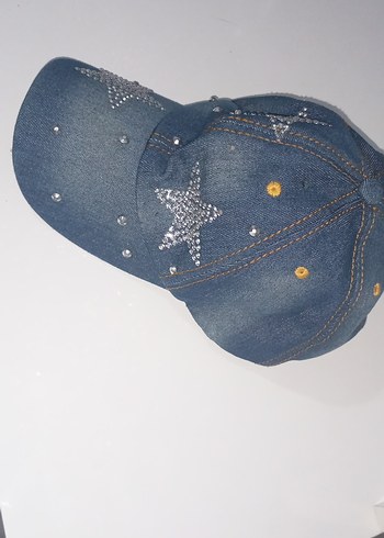 Diğer Diger Kadın Mavi Payetli Denim Şapka