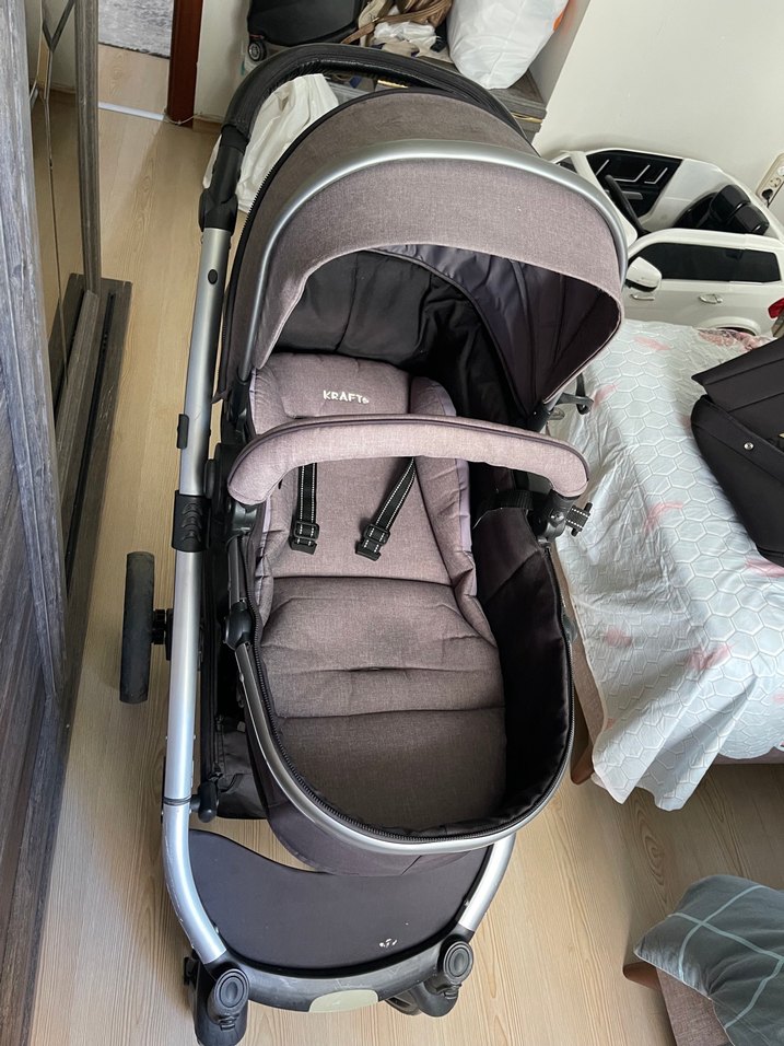 Gri Kraft Bebek Arabası - Görsel 2