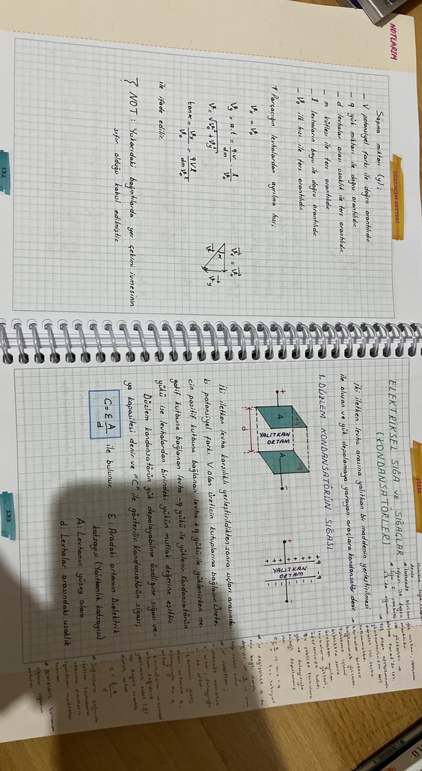 AYT Fizik Öğrencim Defteri - El Yazması - Görsel 3