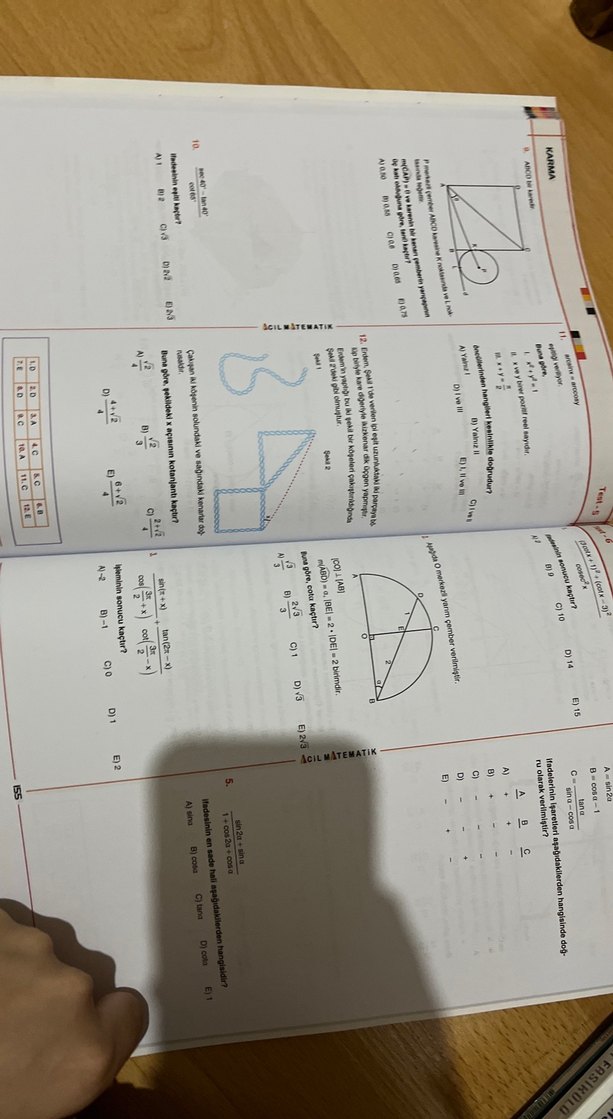 Acil Matematik Trigonometri Soru Fasikülü - Görsel 3