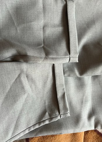 Gri Kemerli Midi Kumaş Kadın Pantolon - Görsel 5