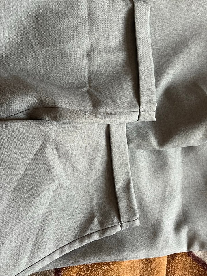 Gri Kemerli Midi Kumaş Kadın Pantolon - Görsel 5