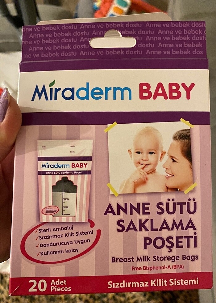 Anne sütü saklama poşeti - Görsel 3