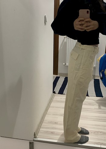 Bej Erkek Midi Boy Bol Kesim Pantolon - Görsel 2